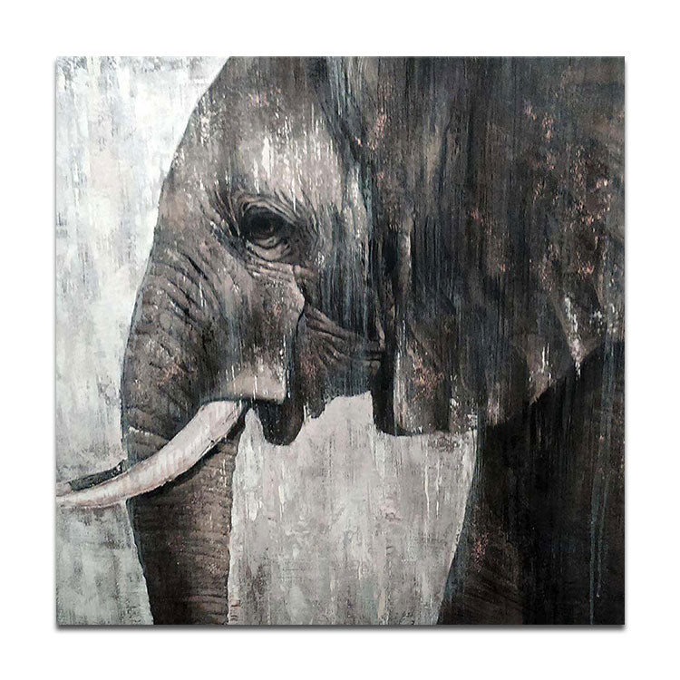Large Abstract Elephant Painting Cute Elephant Oil Painting Original Impasto Painting Oversized Elephant Painting Abstract  | Elephant's Sorrow