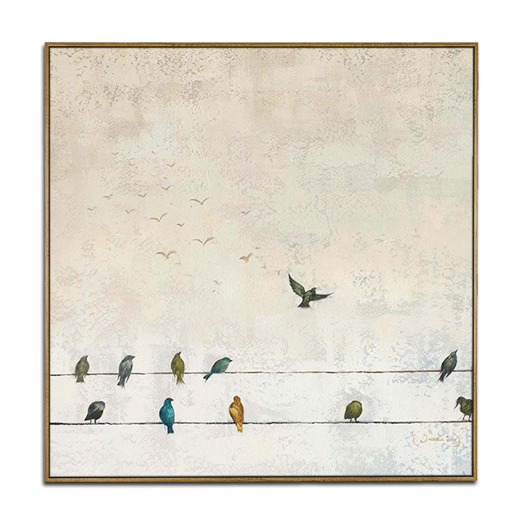 Large Modern Painting Oil Painting Wall Art Modern Paintings Large Fashion Art | Migratory birds return