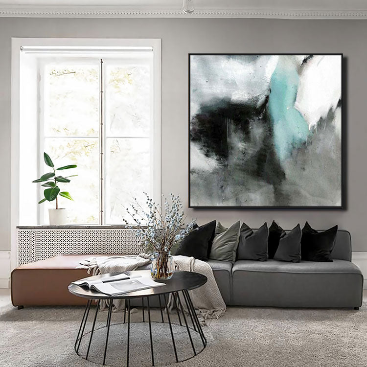 Black And Gray Art Original Painting Abstract Contemporary | Corpses in the original painting water