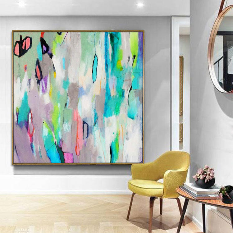 Colorful Abstract Painting Beige Painting White Painting Original Painting Abstract Acrylic | Bustling streets