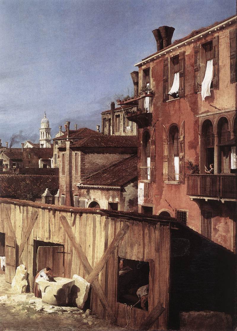 Canaletto The Stonemason s Yard detail