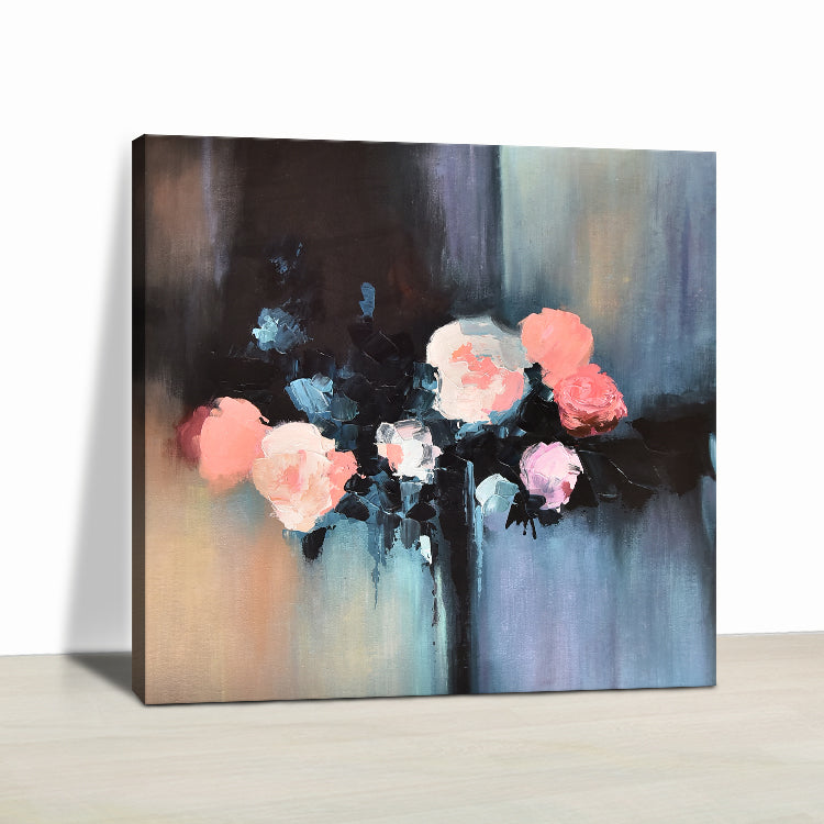 Black And Red Oil Painting Art Painting Original Painting Acrylic Wall Art Canvas | Flowers