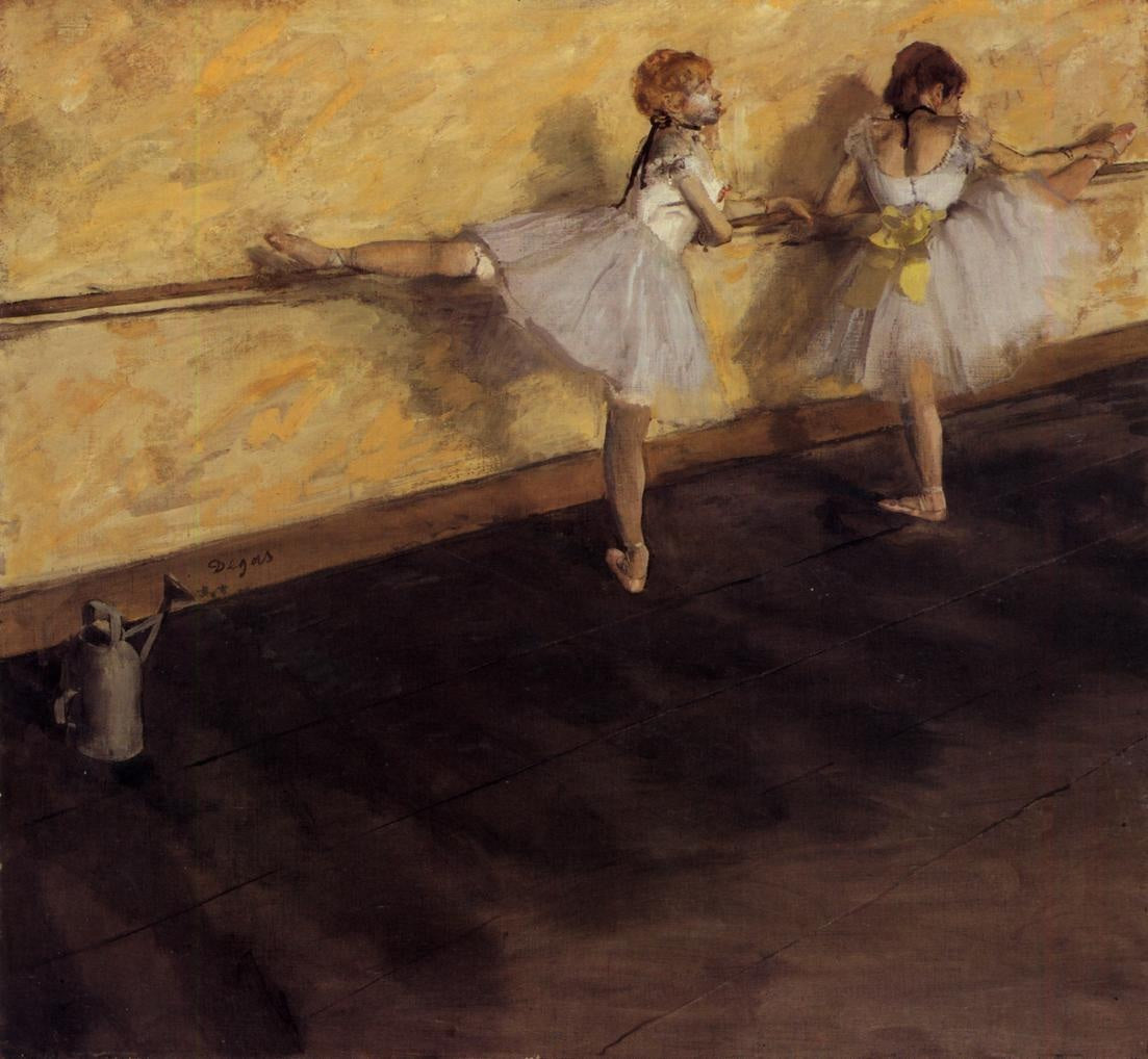 Dancers Practicing at the Barre