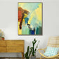 Living Room Wall Art Red and Yellow Abstract Painting | Sailing - Handpainted Abstract Canvas Wall Art Sailing PaintingP