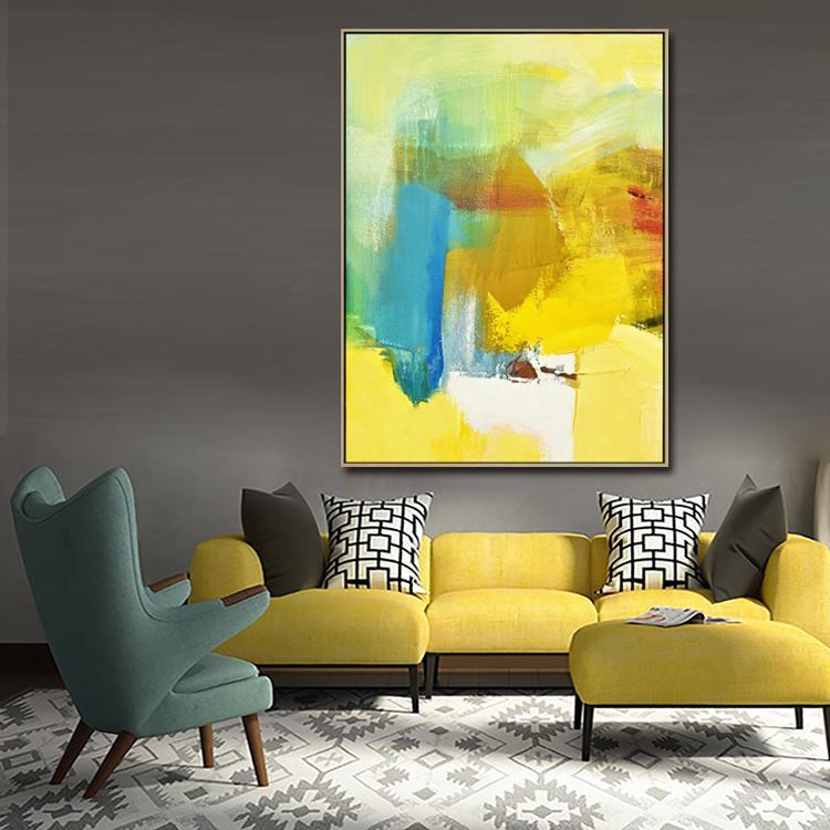 Minimalist Art Painting,Living Room Wall Art - Handmade Minimalist Art Abstract Oil Painting Modern