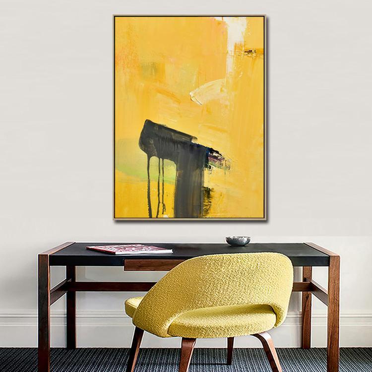 Black and Gold abstract painting Decor art