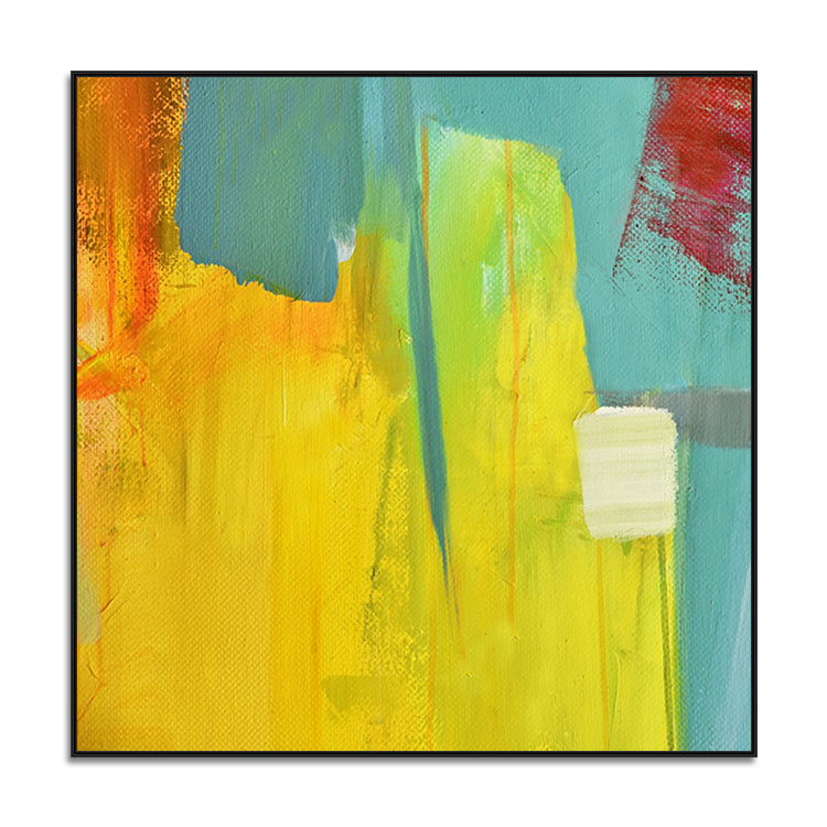 Original Painting On Canvas Hand Made Art Extra Large Living Room Simple Art Yellow and Red | The Holy City