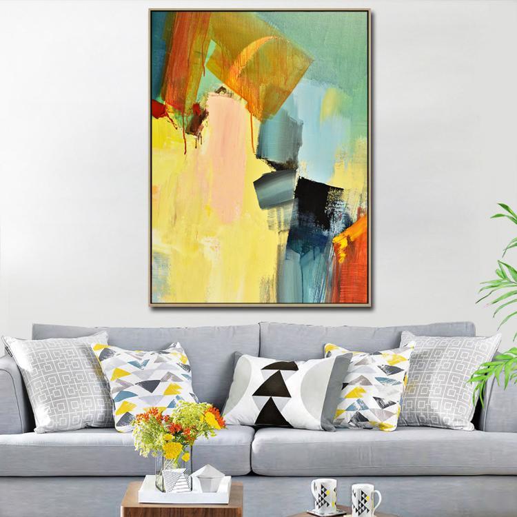 Historical Sites - Handmade Modern Wall Art Acrylic Abstract Oil Painting