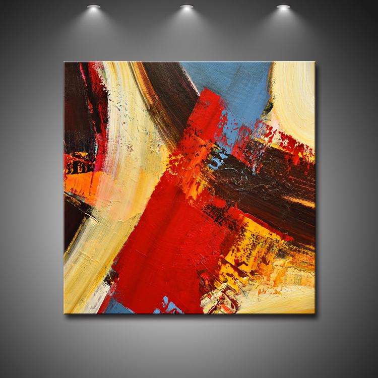 Hand Painting Oil Canvas Original Oil Painting Modern Paintings Large Red Painting Original Artwork Yellow Painting Modern Painting | The road of life