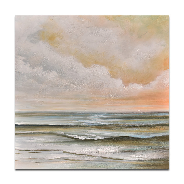 Original Oil Painting Landscape Bedroom Handmade Abstract Oil Painting | Calm seas and clear skies