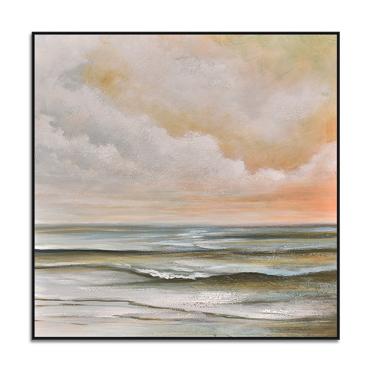 Original Oil Painting Landscape Bedroom Handmade Abstract Oil Painting | Calm seas and clear skies