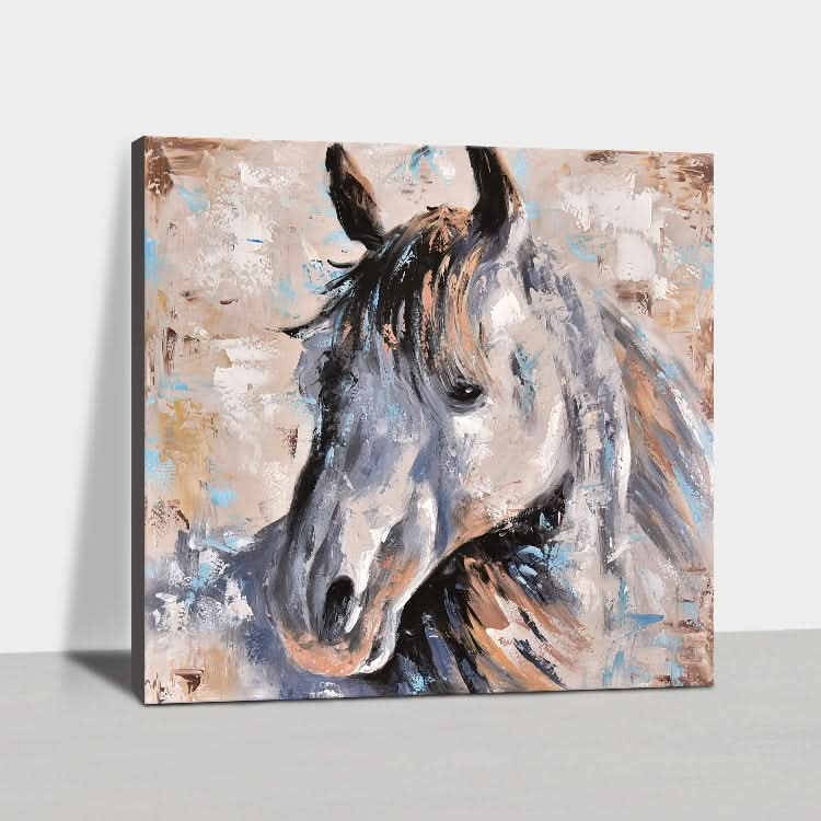 Horse painting abstract horse painting original horse painting | Looking back