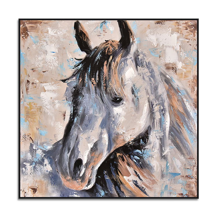 Horse painting abstract horse painting original horse painting | Looking back