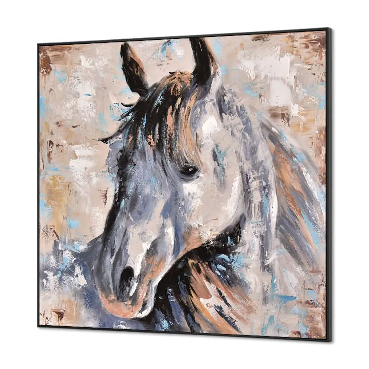 Horse painting abstract horse painting original horse painting | Looking back