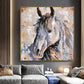 Horse painting abstract horse painting original horse painting | Looking back