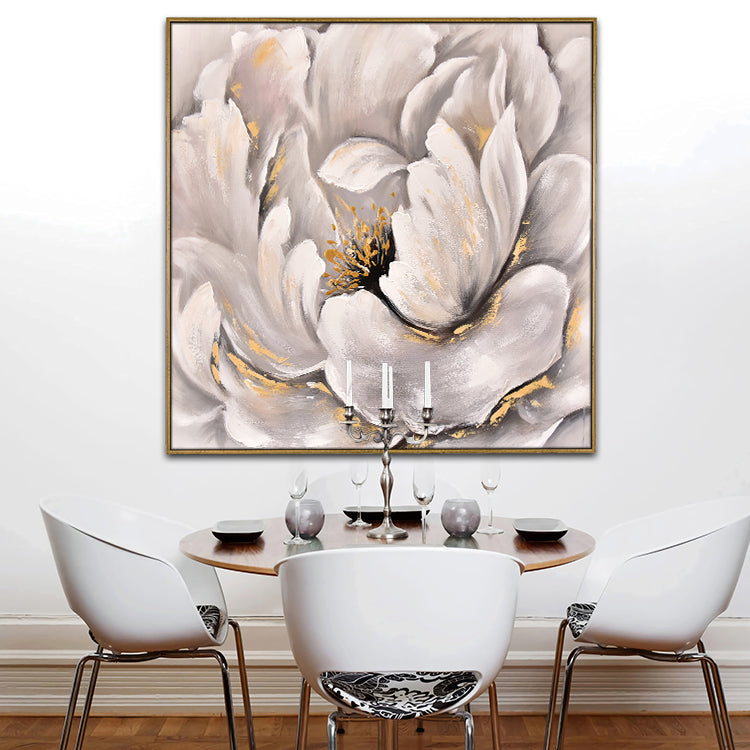 Oil Painting Original Large Oil Painting Canvas Handmade Oil Painting Home Decor Wall Art | Showy flower