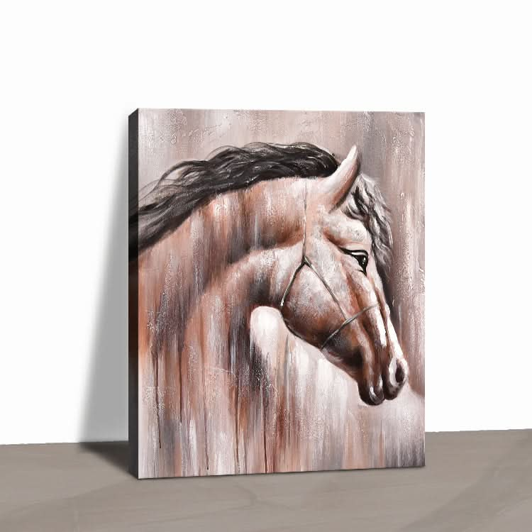 Feel Regret At Parting From - Handmade Modern Wall Art Home Goods Horse Painting in Oil on Canvas