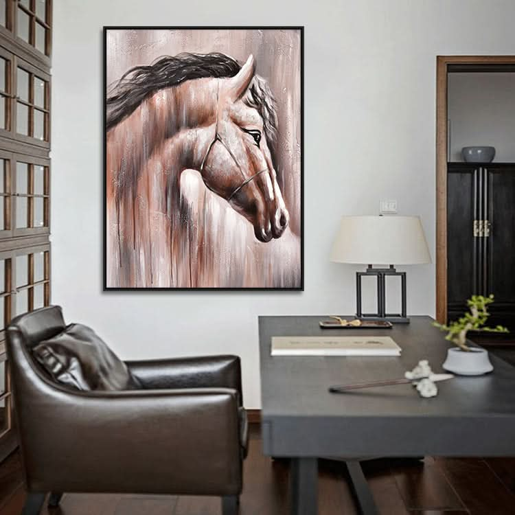 Feel Regret At Parting From - Handmade Modern Wall Art Home Goods Horse Painting in Oil on Canvas