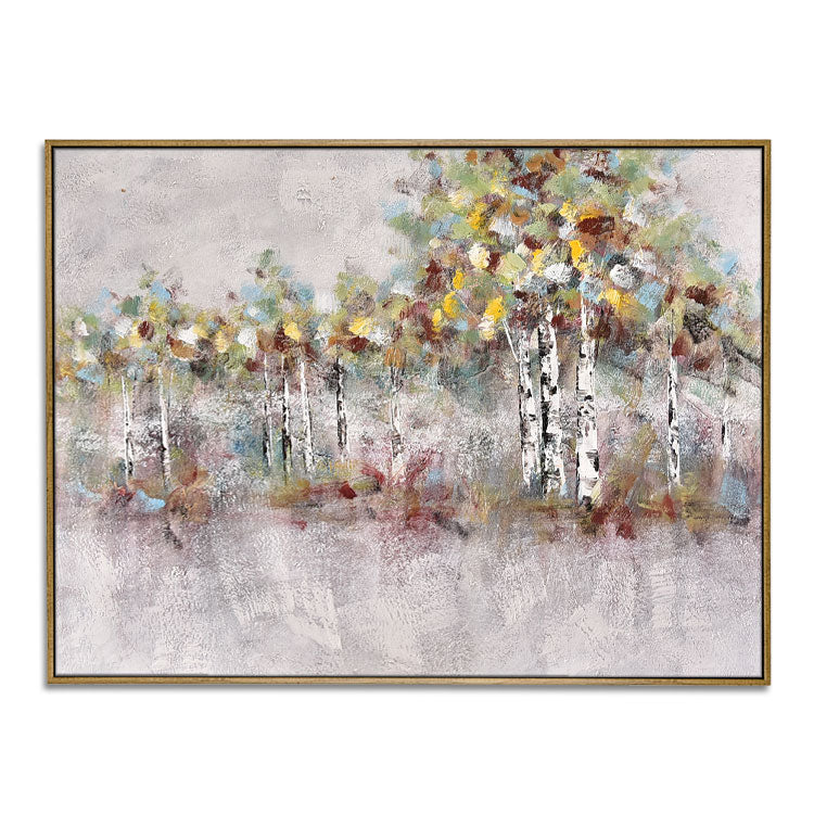 Guardian - Hand made Tree Wall Art Birch Forest Canvas Painting