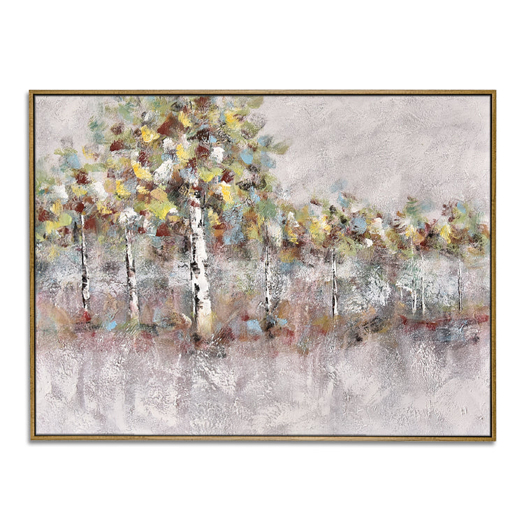 Grove - Hand made Tree Wall Art Birch Forest Canvas Painting