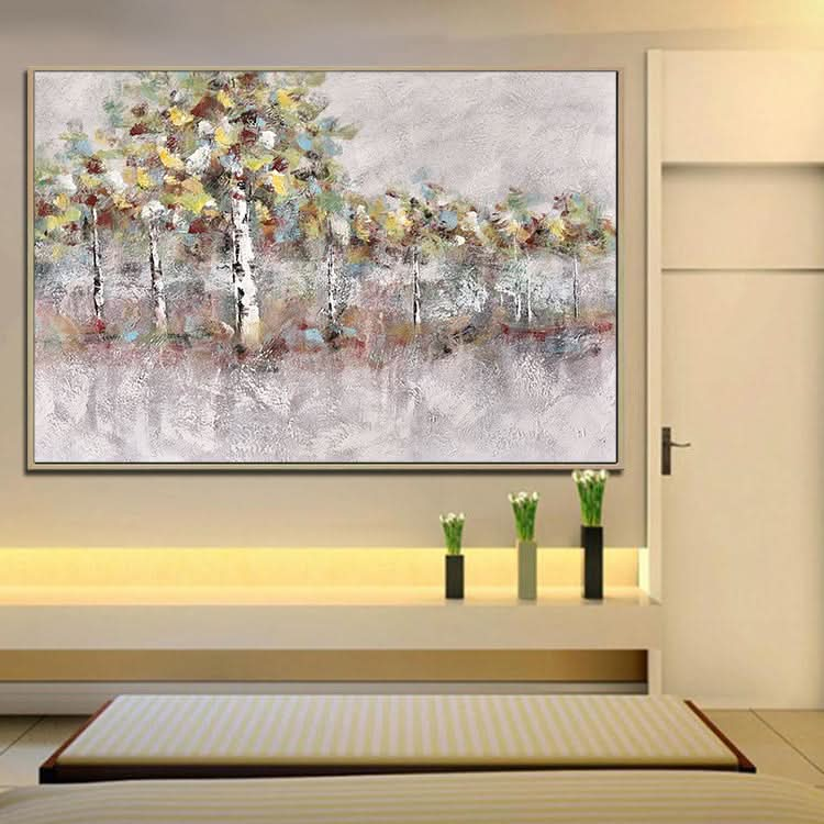 Grove - Hand made Tree Wall Art Birch Forest Canvas Painting