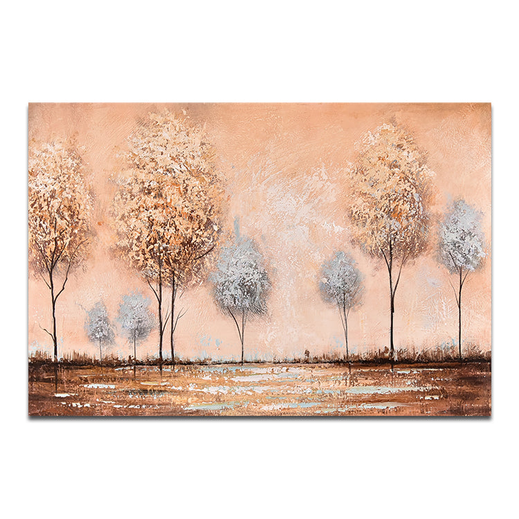 The Setting Sun is Infinitely Good, But Near Dusk - Hand made Tree Wall Art Sunset Canvas Oil Painting
