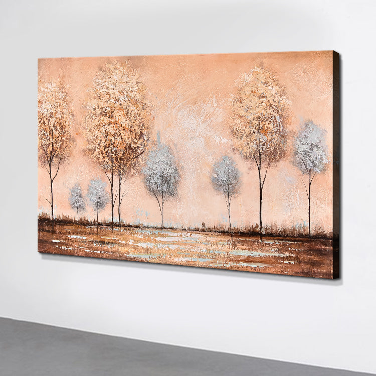 The Setting Sun is Infinitely Good, But Near Dusk - Hand made Tree Wall Art Sunset Canvas Oil Painting