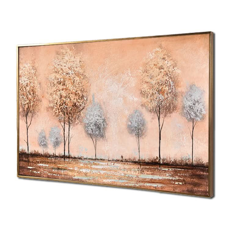 The Setting Sun is Infinitely Good, But Near Dusk - Hand made Tree Wall Art Sunset Canvas Oil Painting