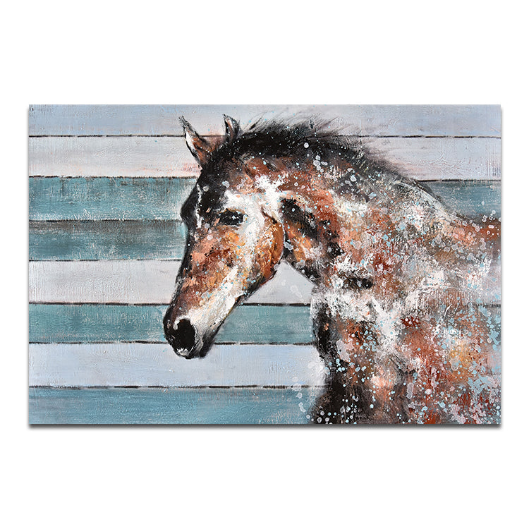 Galloping Horses - Hand Painting Oil Canvas Painting of Running Horses Modern Wall Art