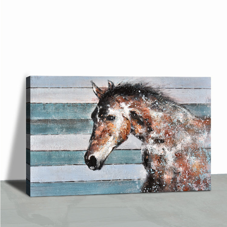 Galloping Horses - Hand Painting Oil Canvas Painting of Running Horses Modern Wall Art