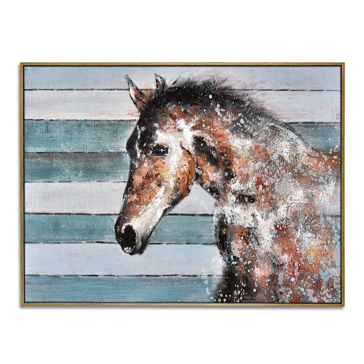 Galloping Horses - Hand Painting Oil Canvas Painting of Running Horses Modern Wall Art