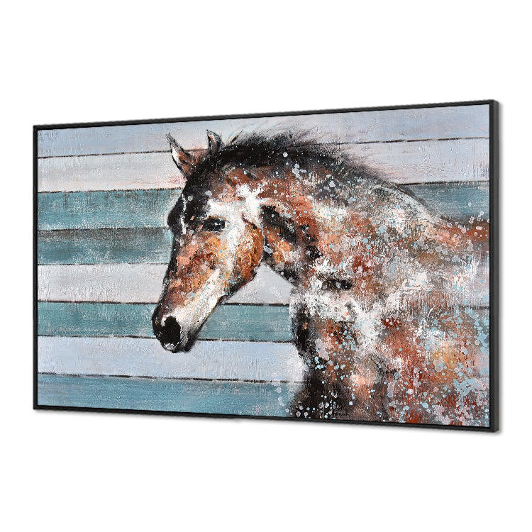 Galloping Horses - Hand Painting Oil Canvas Painting of Running Horses Modern Wall Art