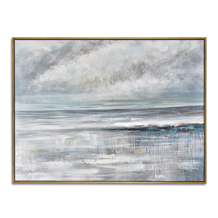 The Calm Before The Storm - Handmade Oil Painting On Canvas Art Print Beach Wall Art