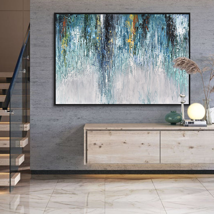 Hand Painted Modern Abstract Painting - Lost City