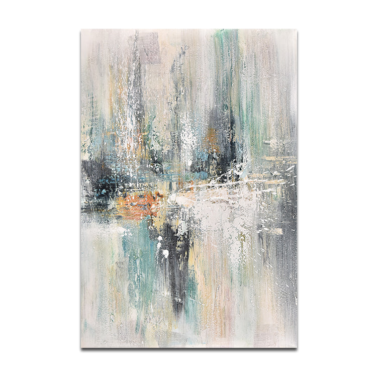 Messy Space - Handmade Modern Wall Art Abstract Oil Painting on Canvas Print