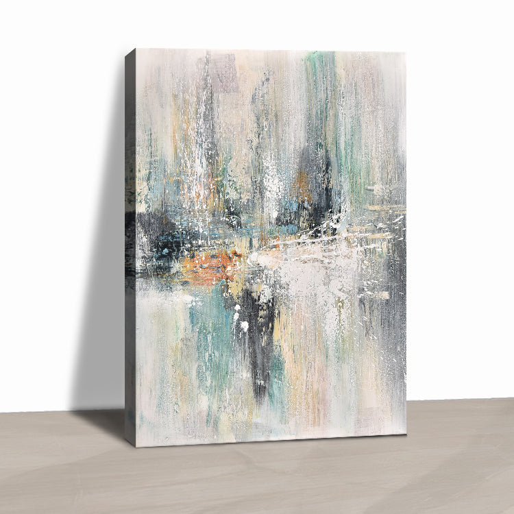 Messy Space - Handmade Modern Wall Art Abstract Oil Painting on Canvas Print