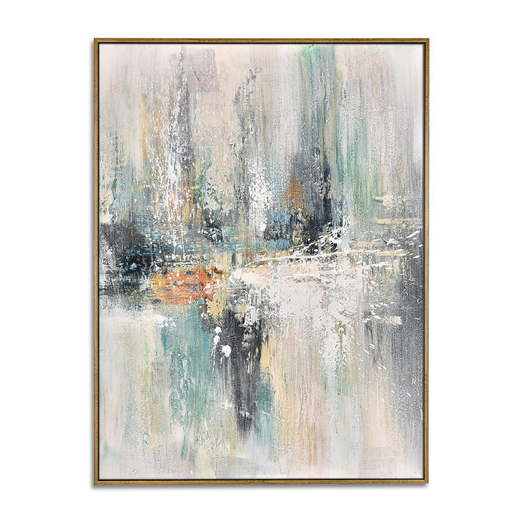 Messy Space - Handmade Modern Wall Art Abstract Oil Painting on Canvas Print