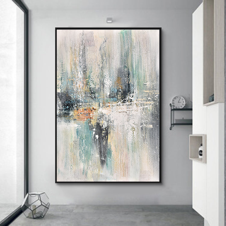 Messy Space - Handmade Modern Wall Art Abstract Oil Painting on Canvas Print