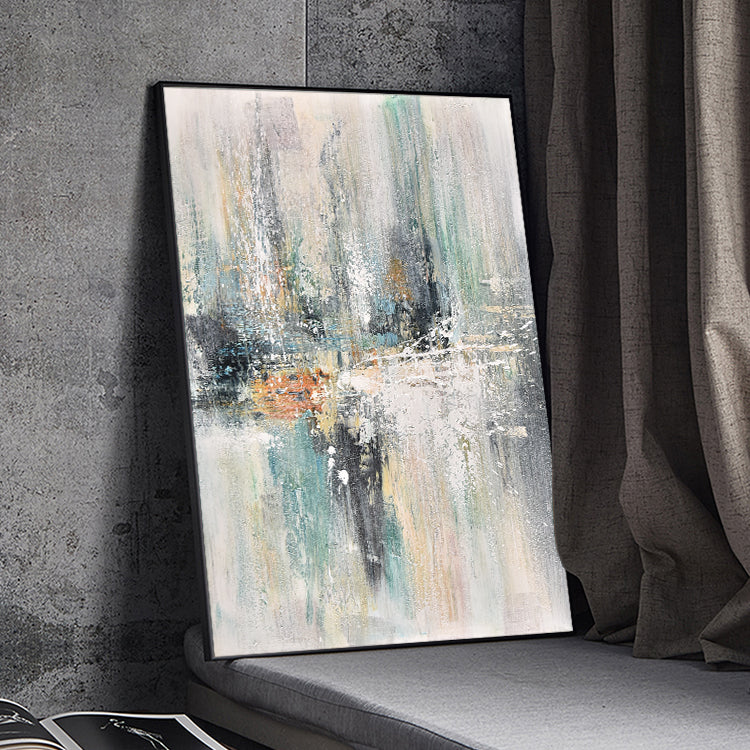 Messy Space - Handmade Modern Wall Art Abstract Oil Painting on Canvas Print