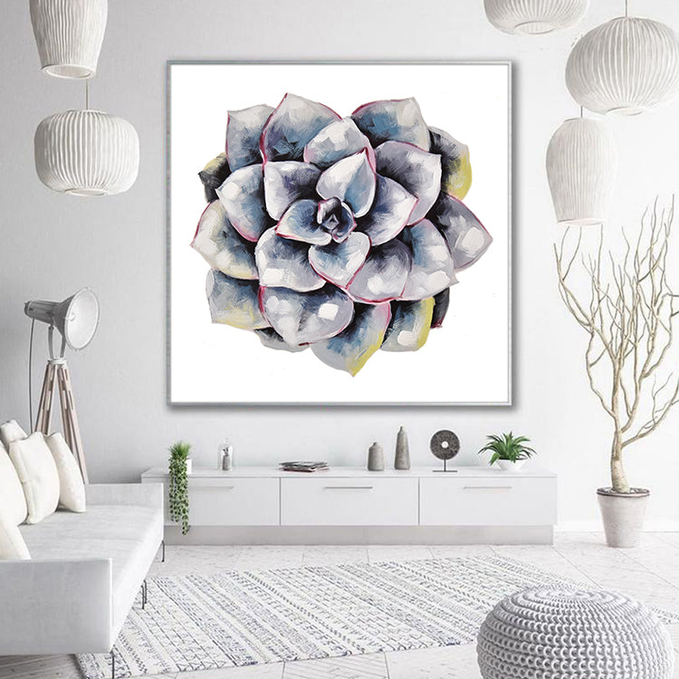 Abstract Oil Painting Living Room Large Oil Painting Canvas Hand Painting Oil Canvas Painting Modern | Succulent plant#2