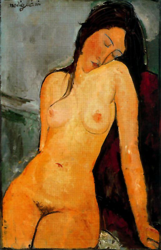 Sitting female nude