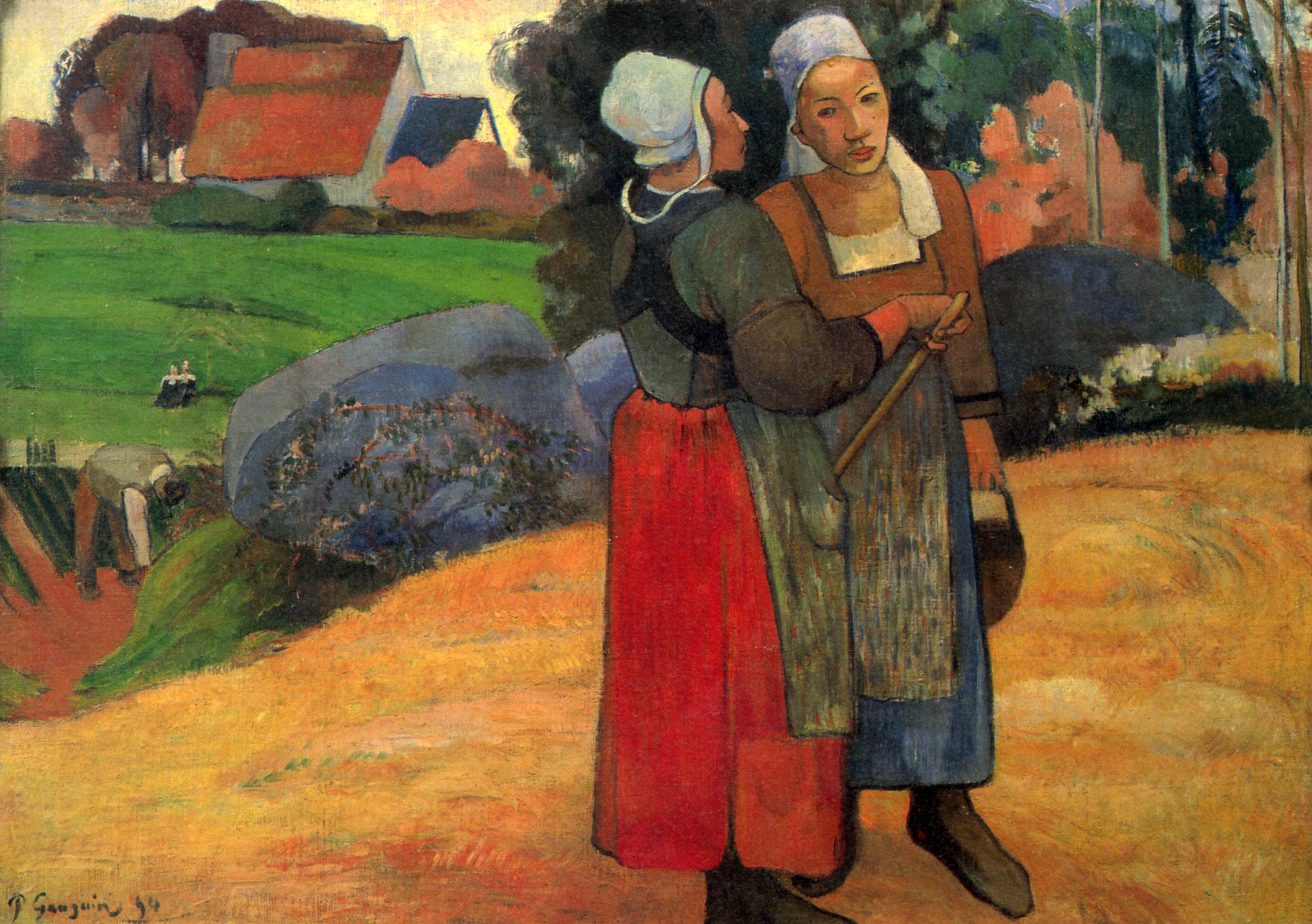 Two Breton Peasants on the Road