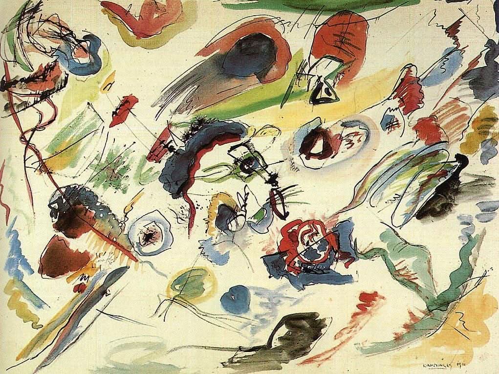 Ohne Titel Erstes abstraktes Aquarell