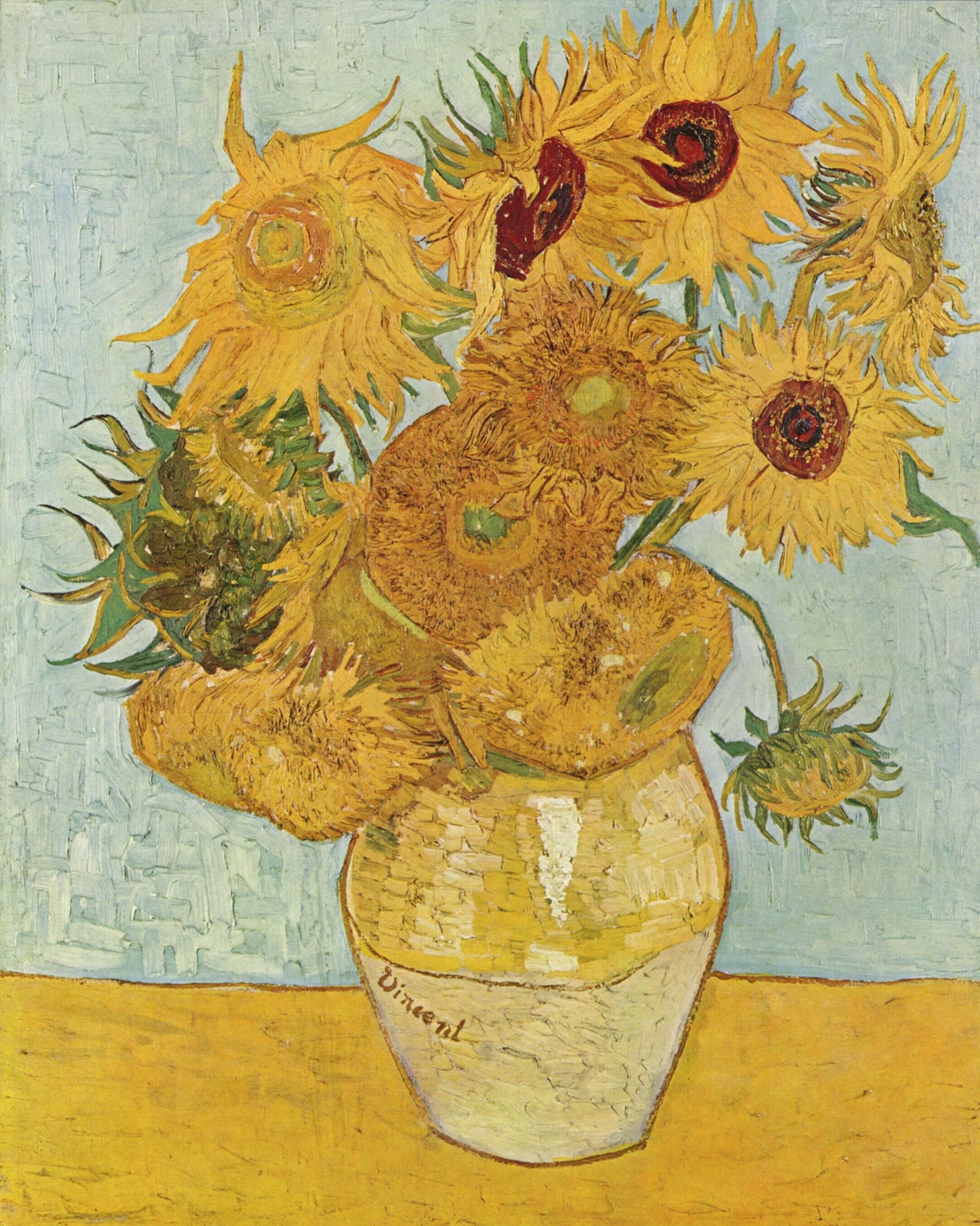 Vase with twelve sunflowers 1888