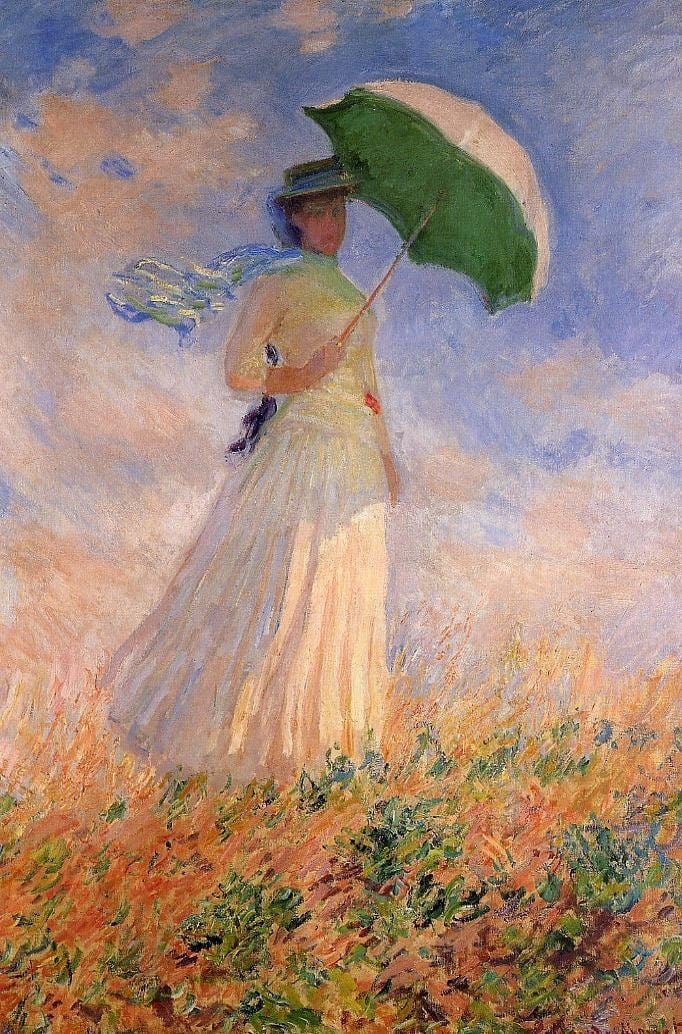 Woman with a Parasol Facing Right